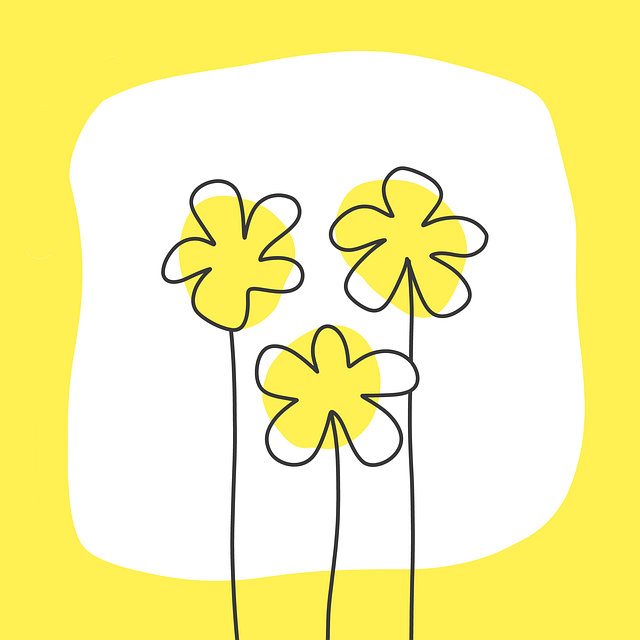 Free yellow spring nature illustration