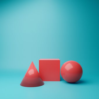 Formen, Geometrie, Würfel, Kugel, Kegel