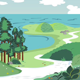 Free Forest Mountain vector and picture