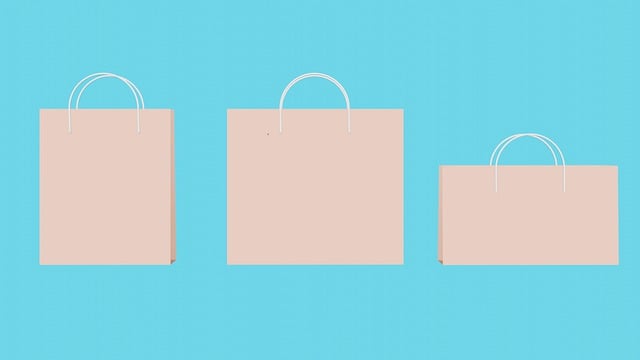 Free bag paper bag handle illustration