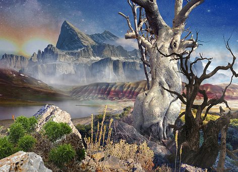 Fantasie, Berge, Natur, Landschaft