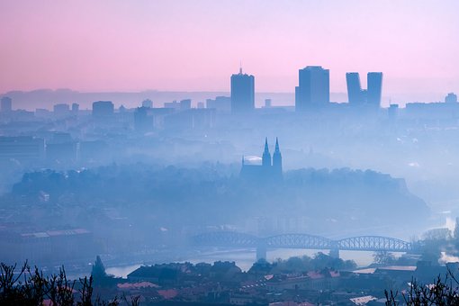 Ceață, Oraș, Praga, Peisaj Urban