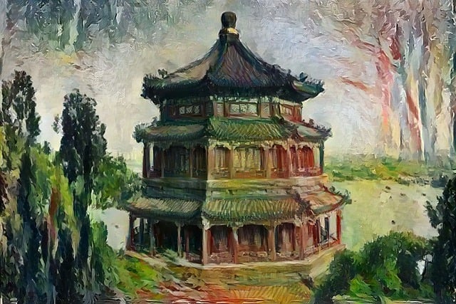 Free palace painting china illustration