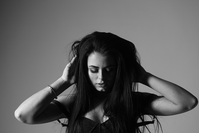 Vrouw, Mode, Portret, Zwart En Wit