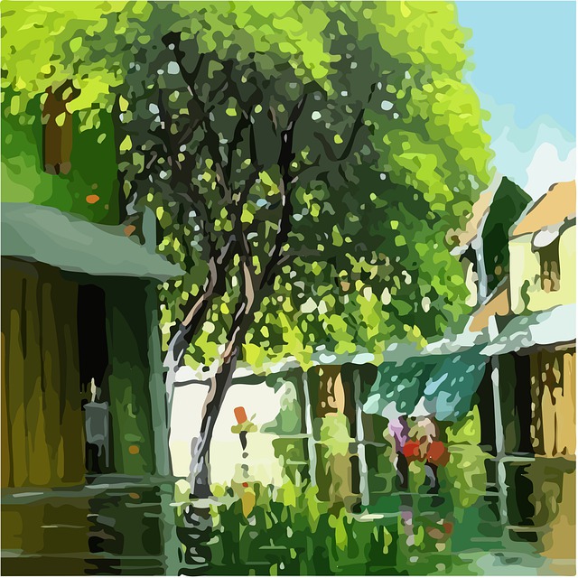 Free painting lowpoly art color illustration