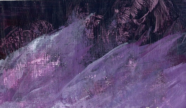 Free mountains acrylic painting illustration