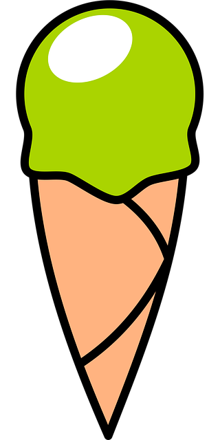 Free ice cream lemon cut out vector