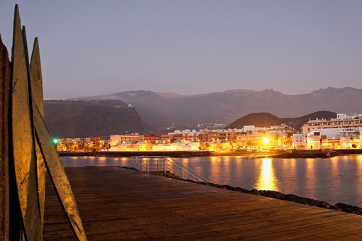 Nacht, Meer, Landschaft, Frühling