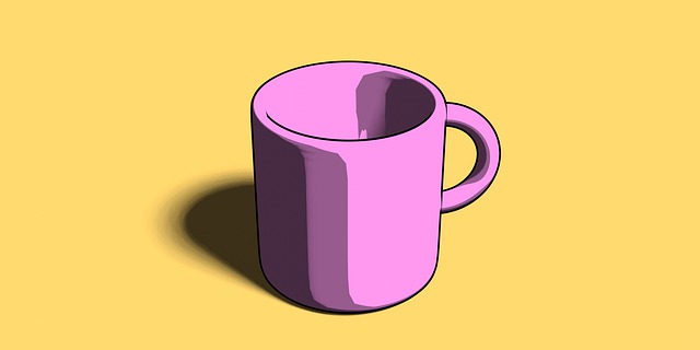 Free pink mug pink cup pink coffee cup illustration