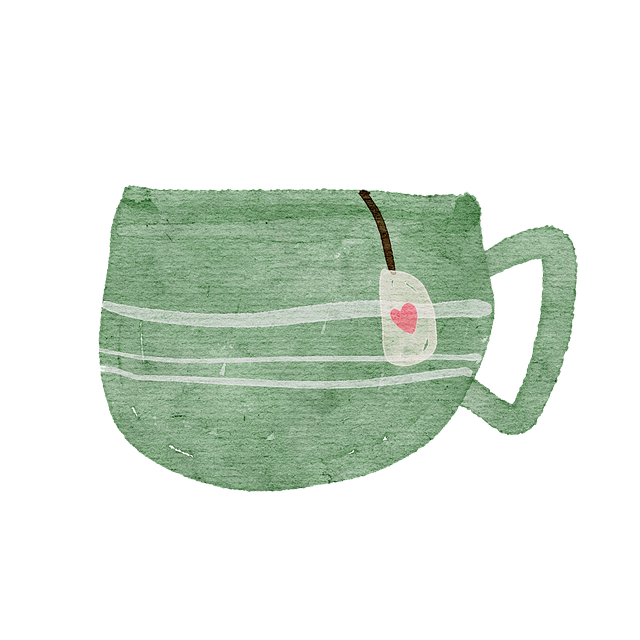 Free tea cup watercolor illustration