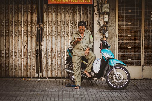 Free Motorcycle Man photo and picture