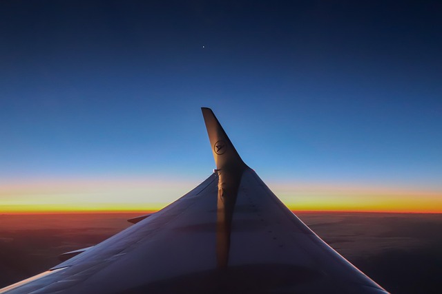 Free Airplane Sunset photo and picture