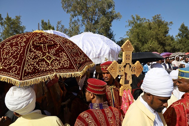Free Gondar Parade Ethiopian Priest photo and picture