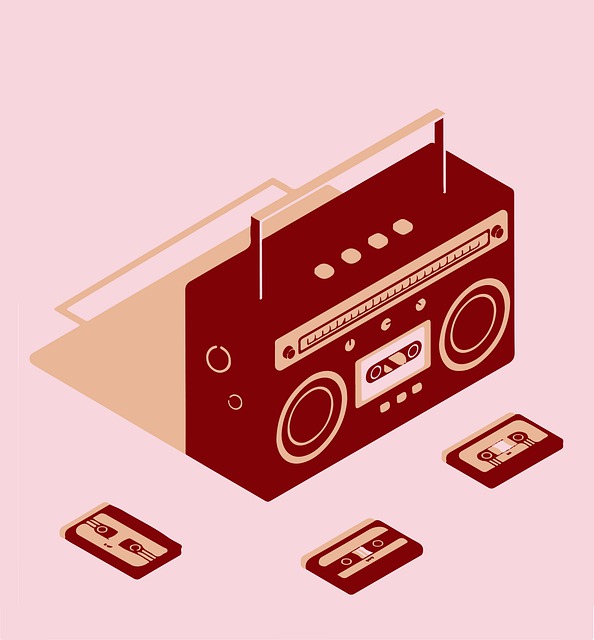 Free record player vintage retro illustration