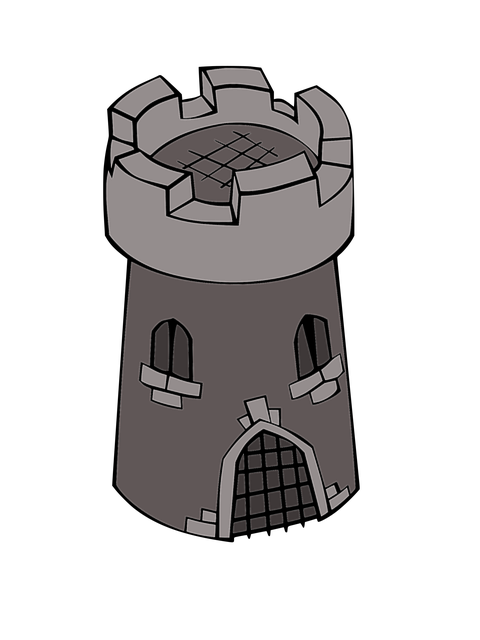 Free castle tower architecture illustration
