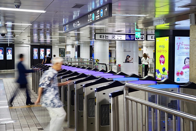 Metro, Brány, Turnstyle, Lidé