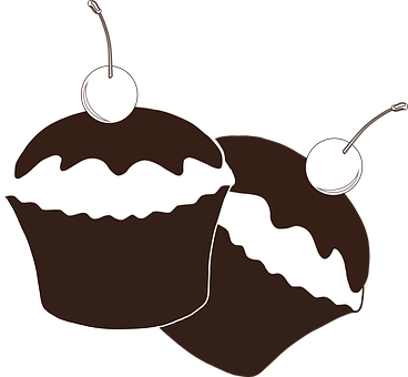 Cereza, Postre, Magdalena, Crema