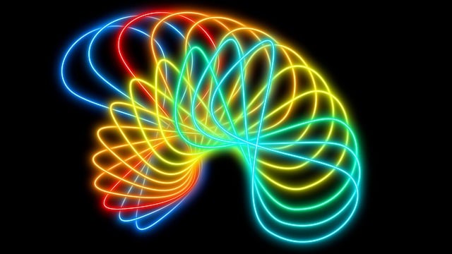 Free neon lights colorful illustration