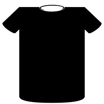 T-Shirt, Tøj, Blank Ts, Mockup, Sort