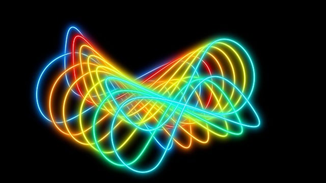Free neon lights colorful illustration