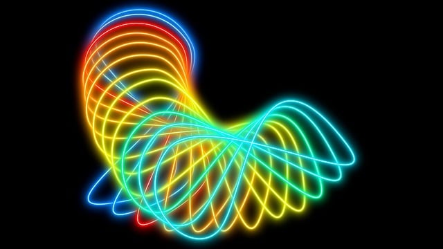 Free neon lights colorful illustration