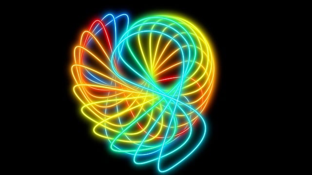Free neon lights colorful illustration