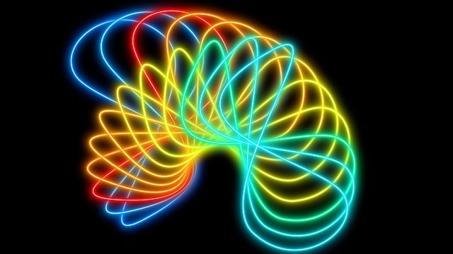 Free neon lights colorful illustration