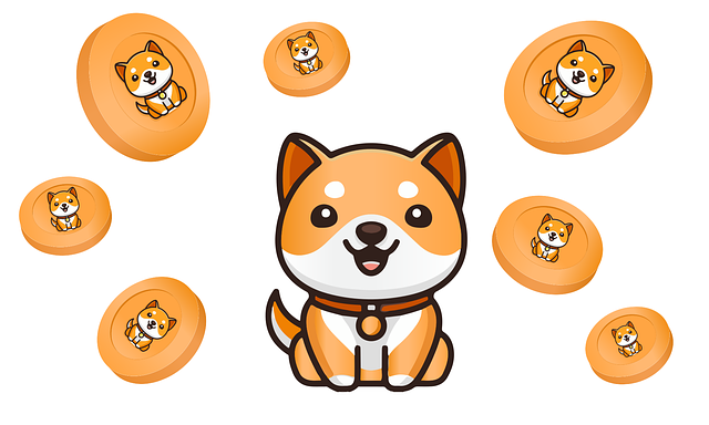 Free cartoon drawing baby shiba vector