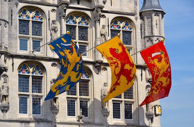 Flags Castle Facade Free Photo On Pixabay Pixabay