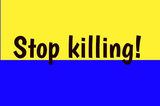 Free No War In Ukraine Sign Board Cross photo and picture
