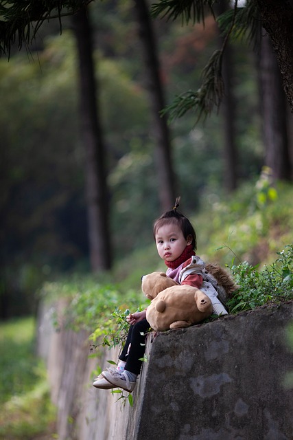 Bebê, Natureza, Garota, Retrato