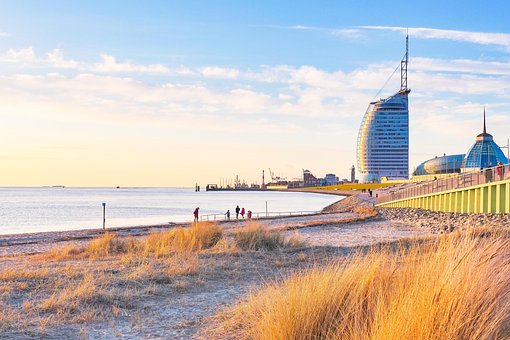 Bremerhaven, Strand, Kyst, Natur, By