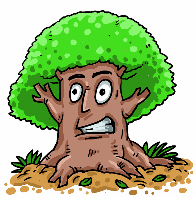 Free forest tree character illustration