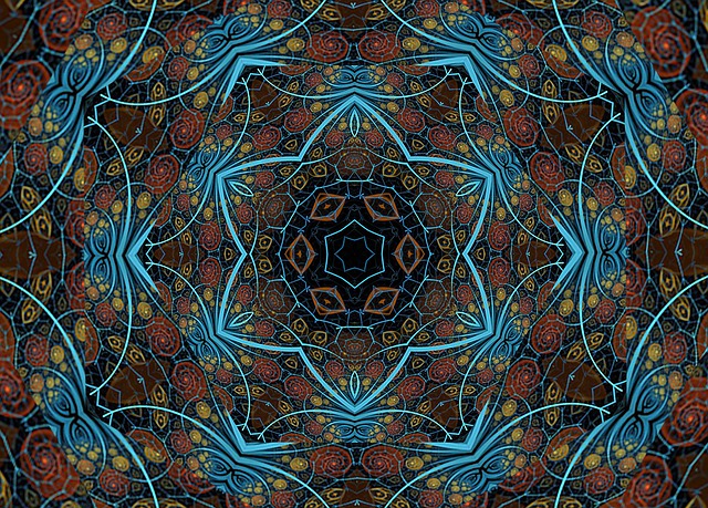 Free rosette mandala ornament illustration