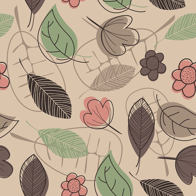Free background pattern leaves vector