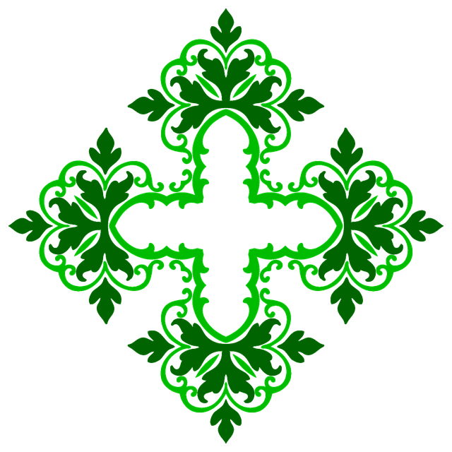 Free cross flourish design illustration