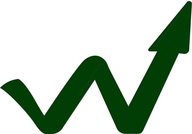 Free arrow growth finance illustration