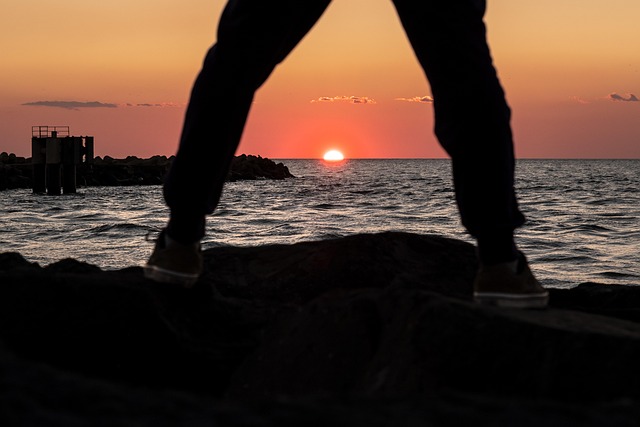 Strand, Solnedgang, Rejse, Udforskning