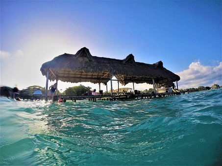 Strand, Meer, Ozean, Bacalar, Mexiko