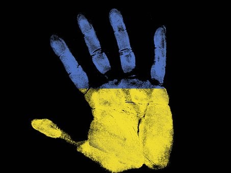 Flag, Hånd, Symbol, Ukraine, Kiev