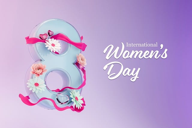 Free women's day march 8 background illustration