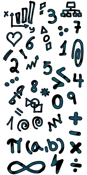Single Math Numbers Download Numbers, Math, Counting. Royalty-Free Stock Illustration Image ...