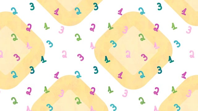 Free numbers math counting illustration