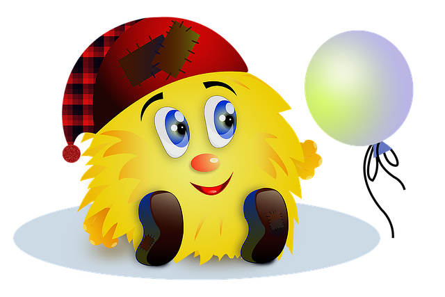 Free gnome dwarf balloon illustration