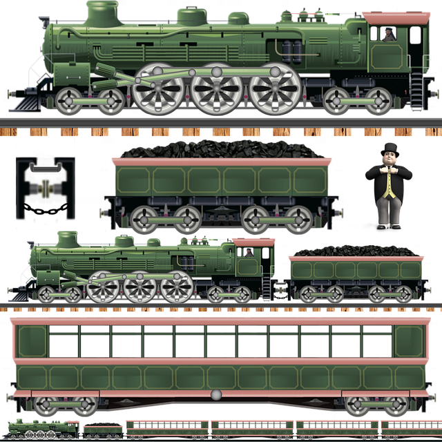 Free locomotive train railway illustration