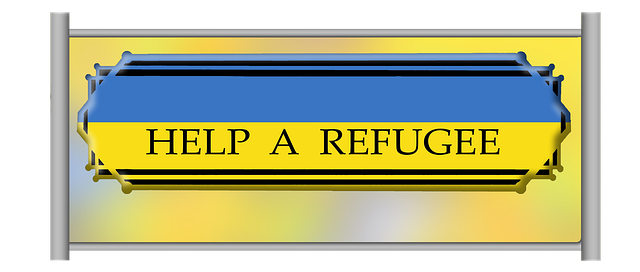 Free refugee help ukraine illustration