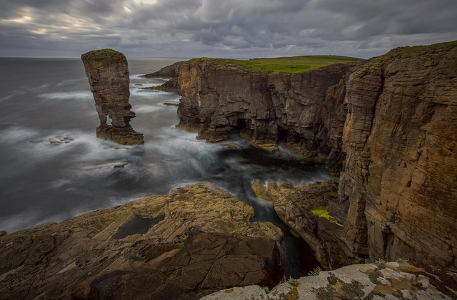 cliffs, sea, yesnaby castle, scotland, orkney, yesnaby, sea stack, nature, water, coast, scenery, landscape, orkney, orkney, orkney, orkney, orkney