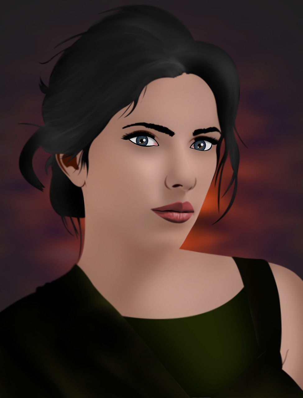 Download Girl Portrait Painting RoyaltyFree Stock Illustration Image Pixabay