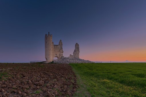 Natur, Schloss, Ruinen, Sonnenuntergang