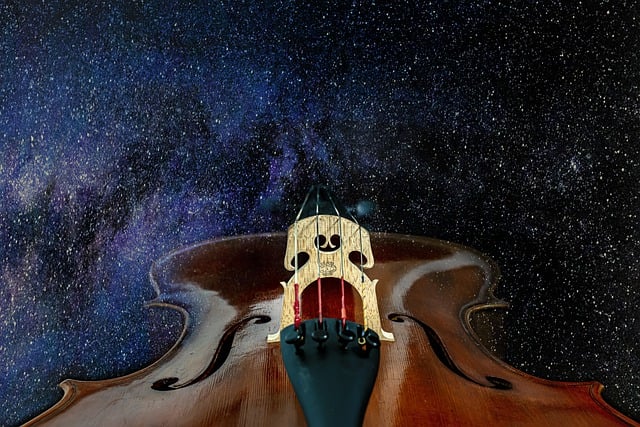 Free cello universe stars illustration